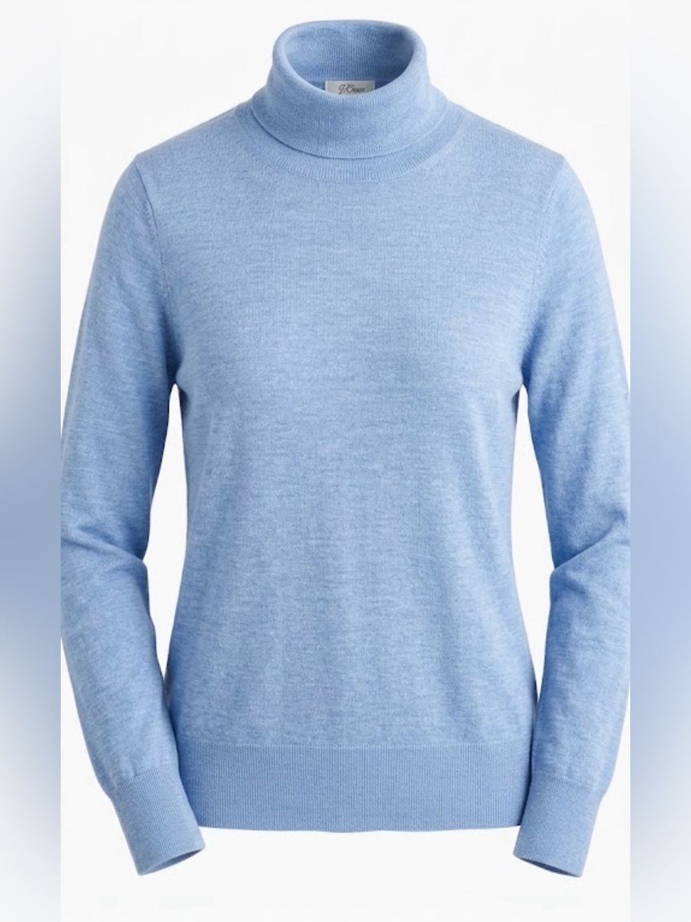J.Crew Blue Merino Wool Blend Turtleneck Sweater Size M